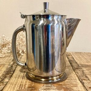 Vintage Delco Stainless Steel Coffee & Tea Pot or Pitcher Made in Japan MCM